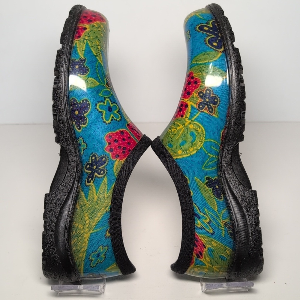 SLOGGERS midsummer blue floral waterproof Garden shoes women's size 7 - Picture 12 of 15